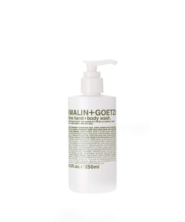 Malin + Goetz Lime Hand + Body Wash    natural cleansing  purifying  and hydrating for women and men. no stripping or irritation even on sensitive skin. cruelty-free and vegan 8.5 Fl oz
