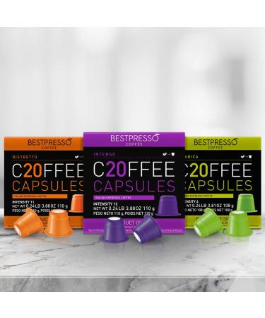 Bestpresso Coffee 120 Pod Variety Pack for Nespresso Original Machine - Certified Genuine Espresso Pods - Buy Online on SooperMarket.com