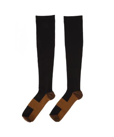 Compression socks copper fiber stress relief improve blood circulation ankle compression socks support socks for diabetics nurses (S/M)