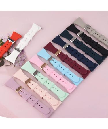 10 Pack Slim Bands Compatible with Fitbit Versa 2 for Women Men - Soft Silicone Replacement Wristbands - Small Size - Wine Red/Navy Blue/Dark Green/White/Light Blue/Black/Gray/Mint - Metal Buckle - Fits Fitbit Versa, Versa 2, Versa Lite - Buy Online on SooperMarket.com