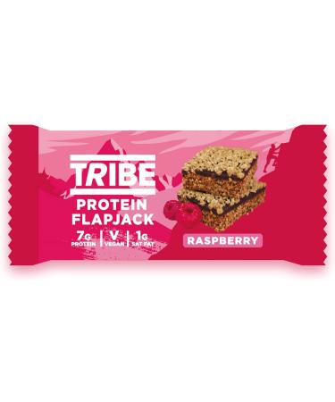 TRIBE Protein Flapjacks - Choc Peanut - Vegan Dairy and Gluten Free - Raspberry Flavor - 12 x 50g Bars - Buy Online on SooperMarket.com