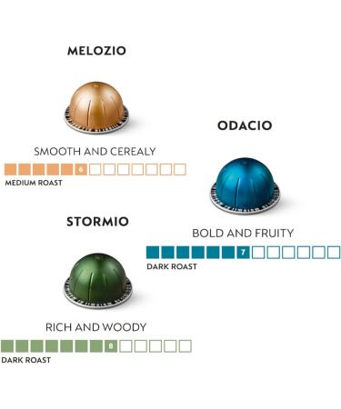 Nespresso Vertuo Coffee Capsules - Stormio Odacio Melozio - 3 Boxes (30 Pods) Bundled with Selection of Border Biscuits & Tote Gift Bag - Buy Online on SooperMarket.com