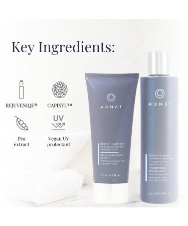 MONAT Renew Duo - Hydrating Shampoo & Conditioner Set for All Hair Types | Silicone-Free Infused with Rejuveniqe Oil | International Shipping Available - Buy Online on SooperMarket.com