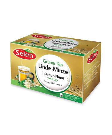 Selenium Green Tea Linden-Mint 20 Tea Bags Herbal Blends 20 Pieces (1 Pack)