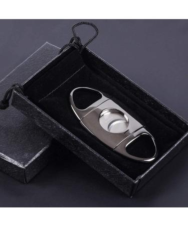 KANDUO Stainless Steel Cigar Cutter Stainless Steel Sharp Blade Portable Cigar Cutter Guillotine Double Cut Round Head Scissors Sharp Blades Perfect for Used by Cigar Lovers - Buy Online on SooperMarket.com