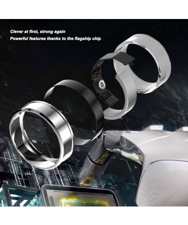 HCPZL Smart Rings for Men and Women Smart Ring Tracker BT5.1 Step Counting 5ATM Waterproof Smart Ring with APP for Android for iOS for TikTok Camera Remote (10#) 7# - Buy Online on SooperMarket.com