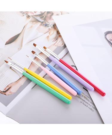 WLLHYF 6Pcs Nail Art Brushes Set - Design Tools for Gel Nail Polish, Carved Brush, Liner Brush, Dotting Pen - Ideal for Home Salon DIY Manicure - Buy Online on SooperMarket.com