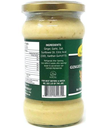 Authentic Indian Ginger Garlic Cooking Paste 10.5oz Glass Jar - Vegan, Gluten-Free, Non-GMO - 300g (Pack of 1) - Buy Online on SooperMarket.com