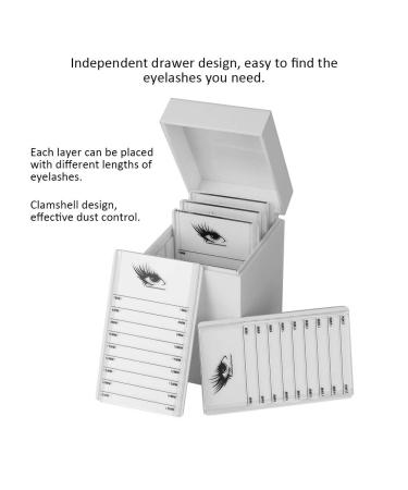 5-Layer Eyelash Storage Box | Eyelash Organizer & Extension Tool - Plastic Makeup Organizer for False Lashes - Buy Online on SooperMarket.com