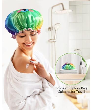 Mikimini Unicorn Shower Hood for Women & Kids - Reusable Double Waterproof Soft PVC Lining 2-Pack - Buy Online on SooperMarket.com