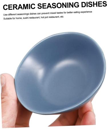 ABOOFAN 4 Pcs Ceramic Saucer Ramekins Dish Dishes Wasabi Dish Soy Dipping Plate Ketchup Bowl Vintage Plates Sauce Dipping Practical Snack Mini Ceramics Soy Sauce Vegetables Sushi re-usable 8.5X8X3cm Blue - Buy Online on SooperMarket.com
