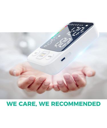 Automatic Upper Arm Blood Pressure Monitor with Adjustable Cuff, Backlit Display, 2 Users Memory - Includes Charging Cord | 240 Sets Memory - Buy Online on SooperMarket.com