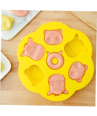 Alipis 1pc Steamed Rice Cake Mold Silicone Molds Candy Cane Chocolate Cake Baking Mold Biscuit Steamed Cake 21.8X21.8CM Yellow - Buy Online on SooperMarket.com