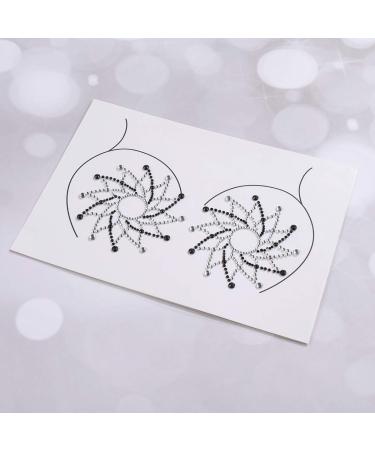 LUOEM Acrylic Nipple Covers Rhombus Shape Breast Face Jewels Gem Stones Bindi Stickers (White Black) - Buy Online on SooperMarket.com