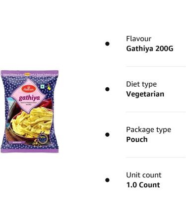 Indianstore24 Haldiram's Gathiya 200g - Authentic Indian Snack (Pack of 1) - Buy Online on SooperMarket.com