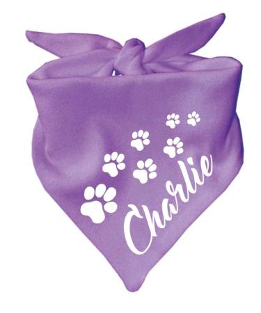 Dog triangular scarf (color: lilac) (size 1 (55 cm)) name of the dog 55 x 18 lilac