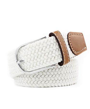 Womens & Mens Fashion Eco-friendly Casual Canvas Belts - Multi Color Style White one size / fits waist from 24"-40"