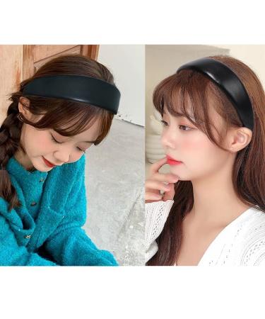3 Pack Wide PU Padded Headbands for Women - Fashionable and Comfortable Hair Accessories - Buy Online on SooperMarket.com