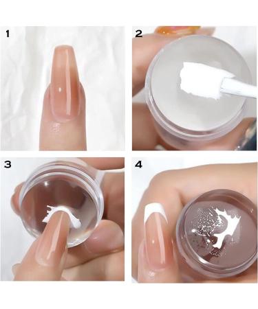 Allazone Clear Nail Stamper Double Sided Nail Art Stamper Clear Silicone Nails Stamping Jelly Nail Art Stamping Stamper for Manicure Tools (2 PCS) - Buy Online on SooperMarket.com