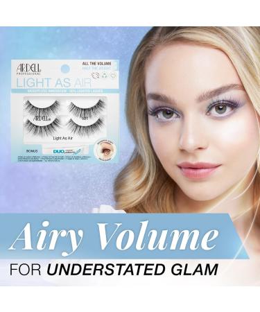 ARDELL Light As Air Style 521 - 2 Sets of Vegan Ultrathin Natural Fake Eyelashes with Glue - Reusable & Lightweight Band Lashes for Effortless Beauty - Buy Online on SooperMarket.com