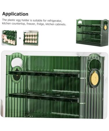 OSALADI Egg Storage Box Storage Boxes Plastic Cilantro Containers for Refrigerator Egg Holder Container Box Green 26X20X10CM - Buy Online on SooperMarket.com