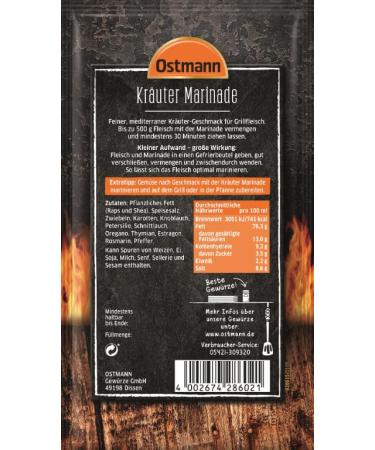 Ostmann Liquid Grill Marinade - Mediterranean Herbal Spice Mix for 500g Meat | 60ml Bottle | Perfect for Grilling & Flavoring Dishes - Buy Online on SooperMarket.com