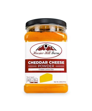 Cheddar Cheese Powder by Hoosier Hill Farm, Cheese Lovers Size, 2.5 LB (Pack of 1)