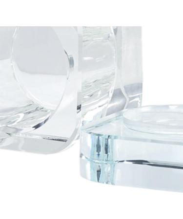 Harilla Nail Art Dish with Lid Bowl Cup Holder Glassware Tools Nails Liquid Powder Containers Nail Art Tools for Home Salon Clear - Buy Online on SooperMarket.com