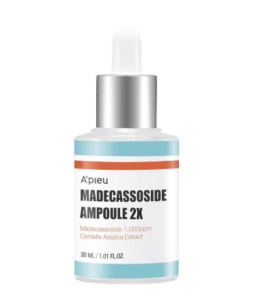 A'PIEU Madecassoside Ampoule 1.01oz (30ml) 2nd Generation - Centella Asiatica and Madecassoside Serum - Sensitive skin  Intensive soothing  deep moisture