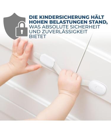 Hoffenbach Child Locking for Closets & Drawers - 8 Pack No-Drill Baby Safety Lock for Cabinets & Drawers - Secure Your Home Today! - Buy Online on SooperMarket.com
