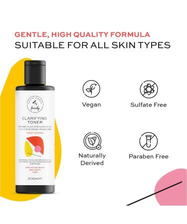 Buy Clarifying Toner with Salicylic Acid - Oil Control & Spot Treatment | Cruelty-Free Skincare | 7.04 oz by The Natural and Organic Family - International Shipping Available - Buy Online on SooperMarket.com