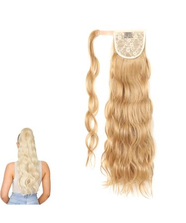 prinfantasy Wrap Around Ponytail Clip in Curly Wavy Pony Tail Hair Extensions Synthetic Hairpiece Extension for Girl Lady Women Daily Use Party MW129 GBMW129 24 inch