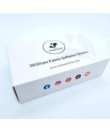 (Fresh Linen) - Family Pack 50 loads- Fabric Softener Dryer Sheets - Biodegradable / Hypoallergenic / Eco Friendly