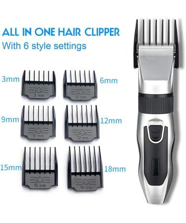 yilin Men's 6 Comb Professional Hair Clipper Wireless Hair Clipper Haircut Rechargeable Haircut Tool - Buy Online on SooperMarket.com