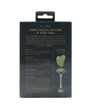 Jade Face Roller & Gua Sha Massage Tool Set - Premium Skin Care Gift for Radiant Skin - Buy Online on SooperMarket.com