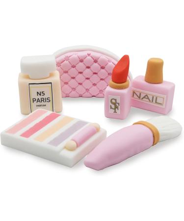 SugArt Edible Makeup Cake Toppers - Set of 6 | Perfume Lipstick Handbag & More | Handmade Cake Decorations for Birthdays & Beauty-Themed Cakes | Perfect on Fondant and Icing Cakes | Made of Sugar - Buy Online on SooperMarket.com