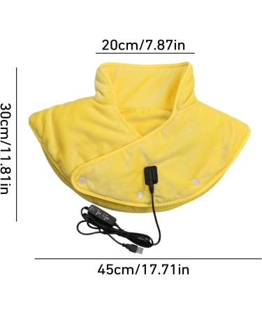 Aznever Heating Pillows for Shoulders - Fast Heating Warm Scarf | 3 Levels | Safe Heated Shoulder Warmer for Men & Women - Yellow - Buy Online on SooperMarket.com