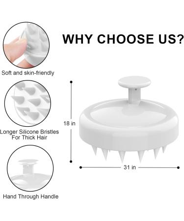 Gezimetie Root Comb Applicator Bottle with Scalp Massager Brush Comb 3PCS - White | Hair Coloring Dye and Scalp Treatment Tools - Buy Online on SooperMarket.com