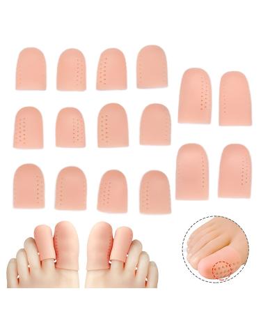 Gel Toe Protectors 16 Pack - Silicone Toe Cover Sleeves for Ingrown Toenails & Cracking - Breathable Toe Support Gloves - Buy Online on SooperMarket.com