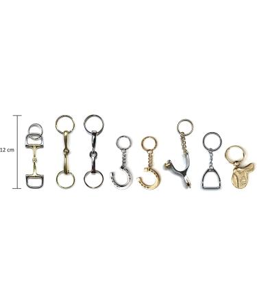 JA Horse Metallic Keychain Pendant - Silver Pony Bits for Horse Riders | International Shipping Available - Buy Online on SooperMarket.com