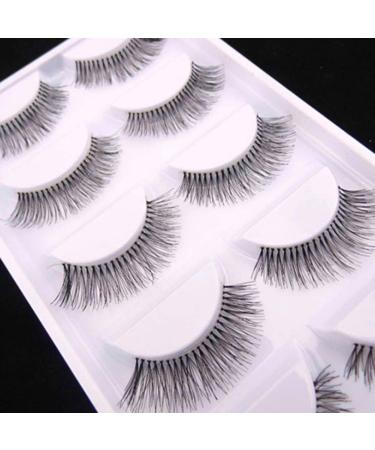 Bluelans 5 Pairs Long False Eyelashes - Black Eyelash Extensions for Stunning Makeup Look | International Shipping Available - Buy Online on SooperMarket.com