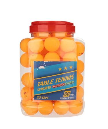 Vbest life Ping Pong Balls with Box, 60 Pcs 3-Star Table Tennis Ball Ping Pong Balls for Competition Training Entertainment Orange