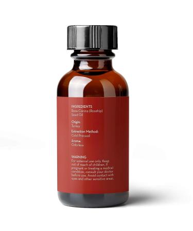 Pure Body Naturals Rosehip Facial Oil 1 fl oz - Cold Pressed & Unrefined - Moisturizes Face, Nails, Hair & Skin - Buy Online on SooperMarket.com