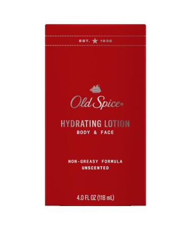 Old Spice Hydrating Body and Face Lotion  Unscented  4 oz