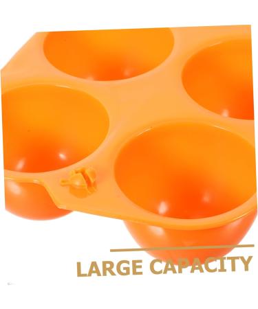 Mikikit Portable Egg Carriage 2pcs 4-compartment Egg Box Refrigerator Kitchen Egg Container Reusable Plastic Storage Organizer - Buy Online on SooperMarket.com