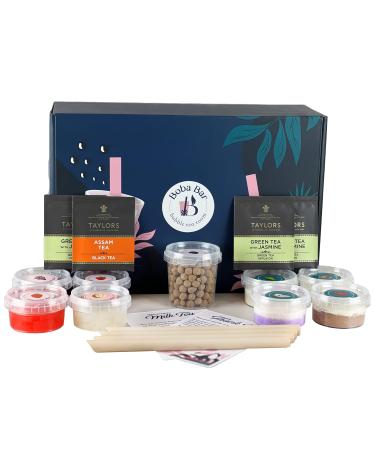 MBTK - 4 (Boba Bar London | Burst of Flavours Milk Bubble Tea Kit | 4 Milk Tea Flavours | 4 Boba & Jelly Toppings | Tapioca Pearls | 4 Bamboo Straws | 4 Tea Bags | 2 Recipe Cards )