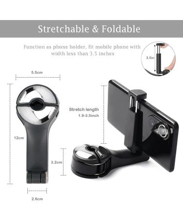 PKKP 2-Piece Car Headrest Hooks & Phone Holder - 360 Rotatable Universal Accessory for Bags Wallets & Food - Silver - Buy Online on SooperMarket.com