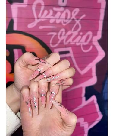 Gorvalin Y2K Nail Art Sticker Decals - 12 Sheets Metallic Cyber Punk Design for DIY Nail Decoration | Self-Adhesive Nail Charms for Women & Girls - Buy Online on SooperMarket.com