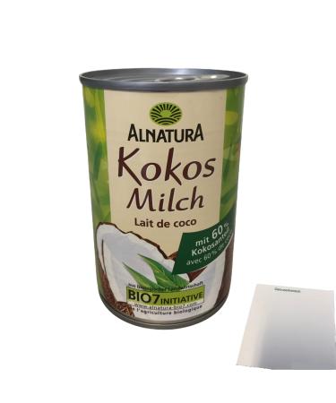 Alnatura Organic Coconut Milk 1 Pack (1x400ml) + usy Block