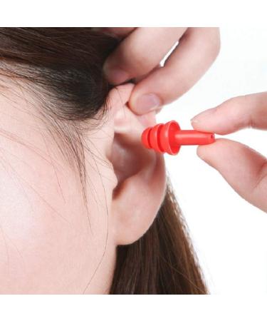 Reusable Silicone Ear Plugs Noise Reduction Earplugs (RED 50 SET) RED 50 SET - Buy Online on SooperMarket.com